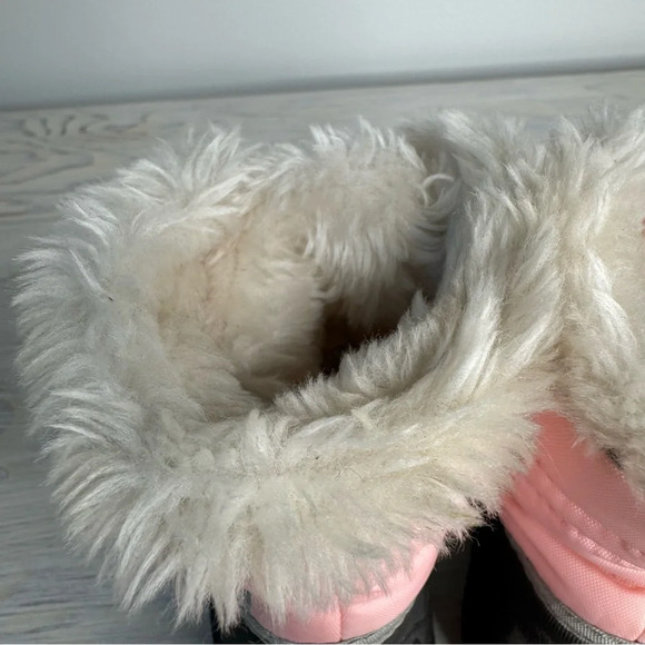 Sorel Toddler Girls Pink Snow Commander Faux Fur Fleece Lined Winter Boots - Picture 7 of 9